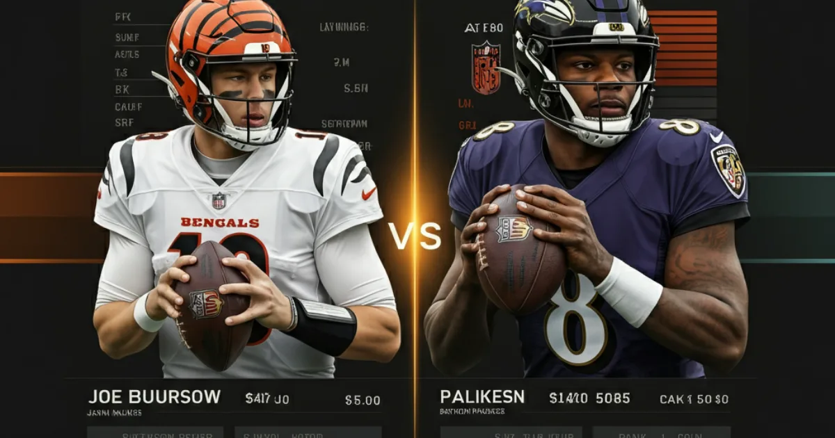 Bengals vs Baltimore Ravens Match Player Stats